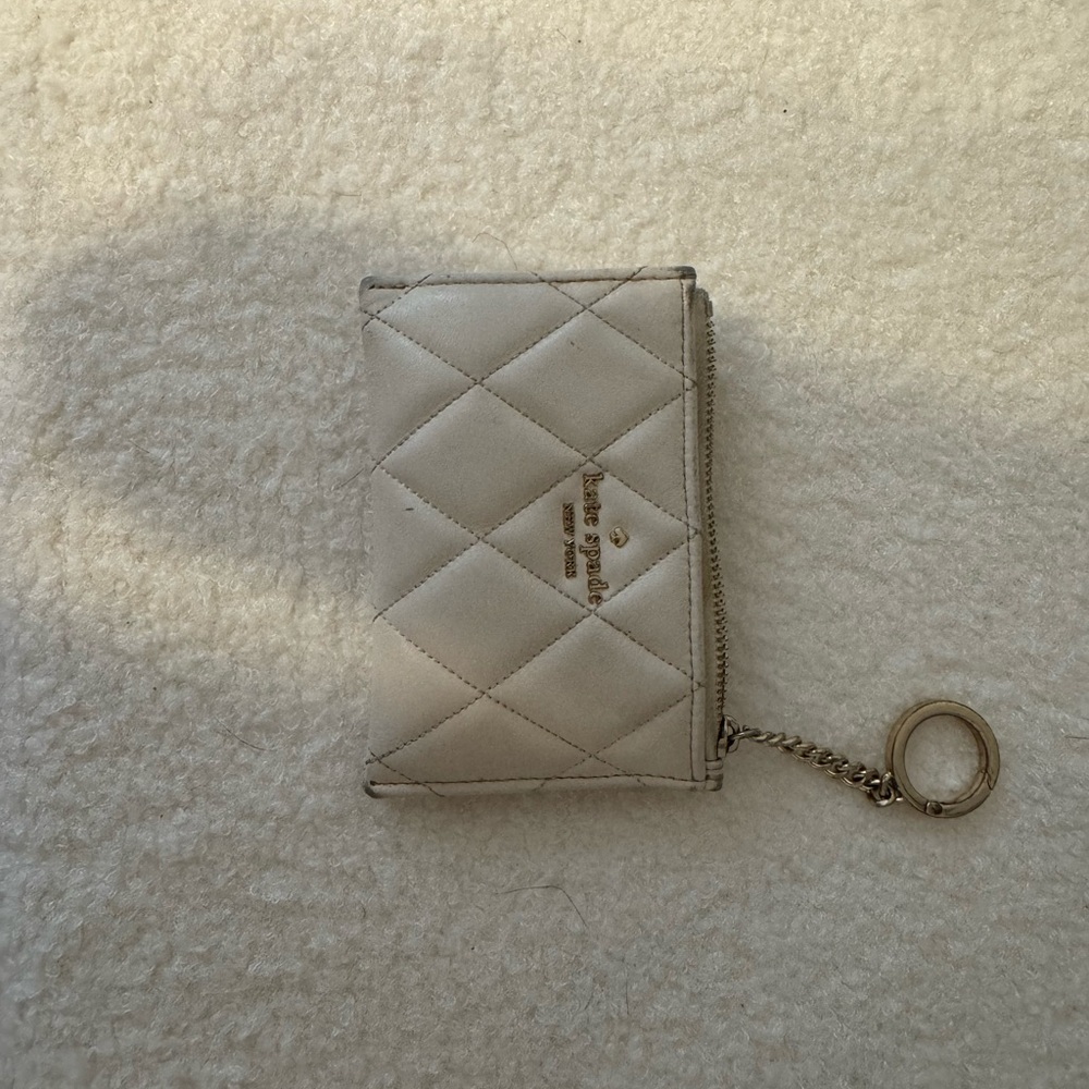 Kate Spade Cream Quilted Pouch